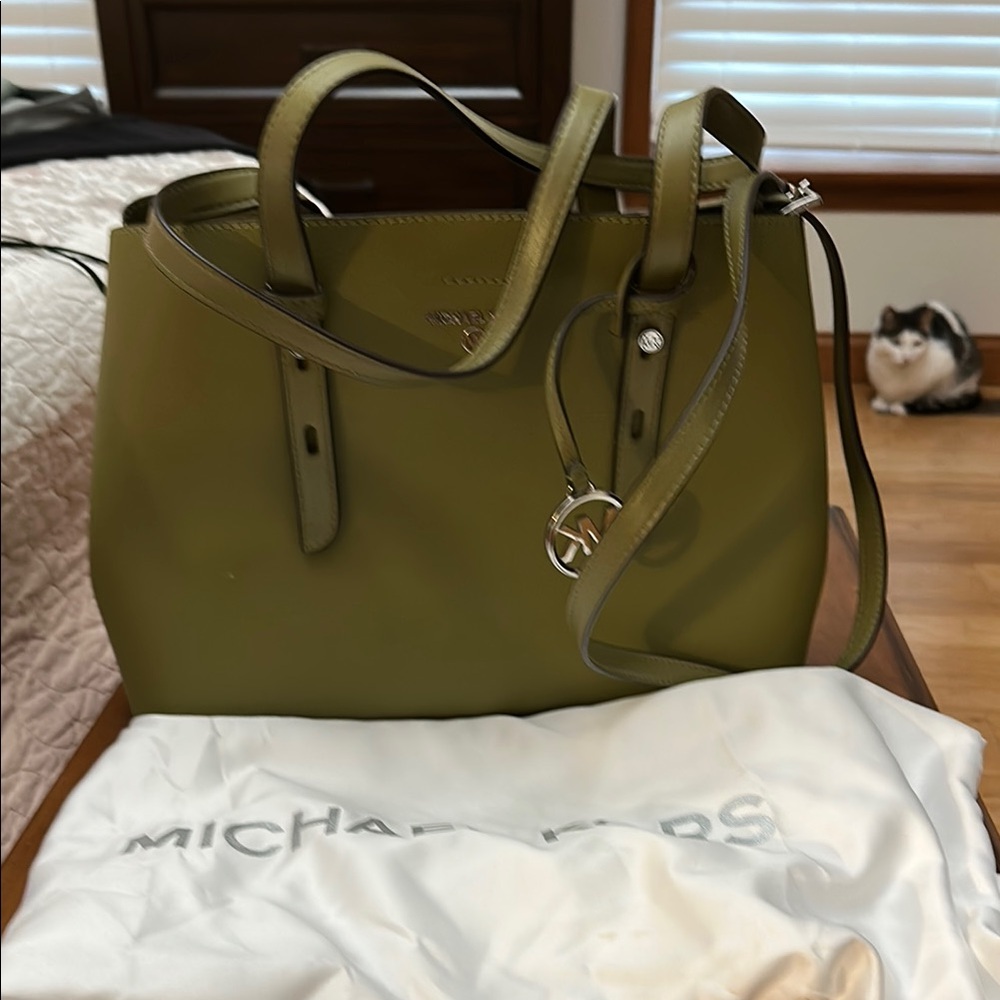 Michael Kors Green Tote with Structured Design